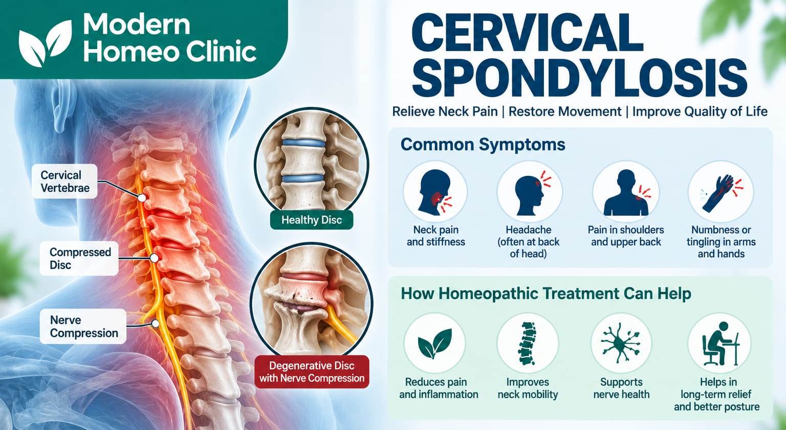 Cervical spondylosis — neck pain symptoms and treatment