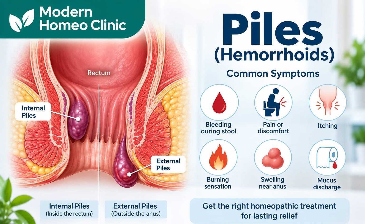 Piles (Hemorrhoids) treatment — symptoms and homeopathic care